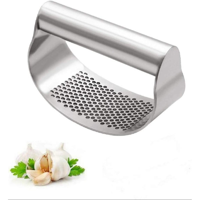 Bampredepos Garlic Press Crusher Mincer Kitchen Stainless Steel Garlic